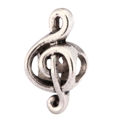 5 x Music & Art Charms Beads Antique Silver Tone European Charm Beads  #MEC-35